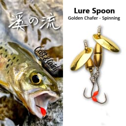 CAST&CATCH Golden Chafer/Golden Beetle Hard Baits-Metal Cast Jig Spoon: Durable Copper Water Drop Trout-Specific Fishing Lure