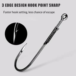 9KM Baitholder Worm Hook 10-30pcs Non-Offset Heavy Cover Hook for Bass Fishing Dual Barb Hook Punching Texas Drop Shot Neko Rig