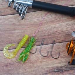 9KM Baitholder Worm Hook 10-30pcs Non-Offset Heavy Cover Hook for Bass Fishing Dual Barb Hook Punching Texas Drop Shot Neko Rig