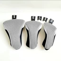 3Pcs/Set of Long-necked Golf Club Head Covers Numbered Wooden Club Head Covers Durable Golf Club Protectors and Golf Accessories