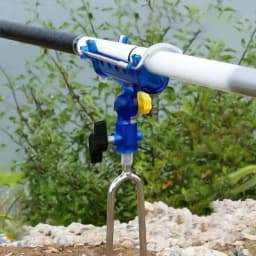 Adjustable Universal Fishing Rod Ground Stand - Thickened ABS Self-Locking Bracket, 360° Rotatable Fishing Rod Holder