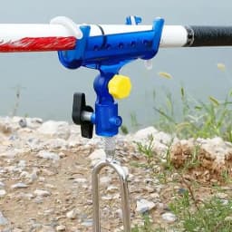 Adjustable Universal Fishing Rod Ground Stand - Thickened ABS Self-Locking Bracket, 360° Rotatable Fishing Rod Holder