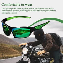 Mens Sun Glasses Lightweight Sun Glasses Polarized Sunglasses Comfortable Lightweight Frame Sport Eyeglasses for Driving Fishing