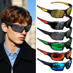 Mens Sun Glasses Lightweight Sun Glasses Polarized Sunglasses Comfortable Lightweight Frame Sport Eyeglasses for Driving Fishing