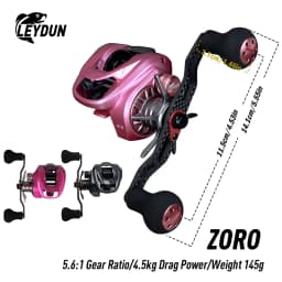 LEYDUN 2026 ZORO Baitcasting Fishing Reels 145g Ultra Light Alunminum Alloy 10+1BB 5.6:1 4.5KG Saltwater BFS Reel 3 Colors Reels