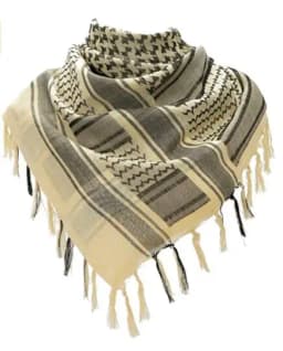 Tactical Hunting Scarf Shemagh Tactical Desert Keffiyeh Head Neck Scarf Arab Wrap with Tassel 43x43 Inches