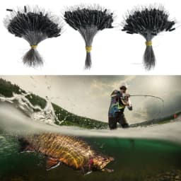 300pcs/pack Black Float Fishing Bobber Silicone Stopper Space Bean Connector Fishing Line Resistance Fishing Accessories