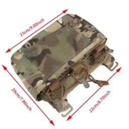 Tactical DOPE Front Flap G-hook Double Stack Abdominal Fanny Pack Triple Magazine Insert Pouch Kangaroo FCPC FCSK Carrier Vest