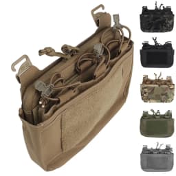 Tactical DOPE Front Flap G-hook Double Stack Abdominal Fanny Pack Triple Magazine Insert Pouch Kangaroo FCPC FCSK Carrier Vest