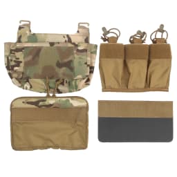Tactical DOPE Front Flap G-hook Double Stack Abdominal Fanny Pack Triple Magazine Insert Pouch Kangaroo FCPC FCSK Carrier Vest