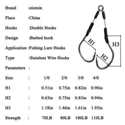2pairs/bag Slow Fast Jigging Hook BKK Carbon Stainless Wire Jig Lure Hooks Saltwater Double Barbed Assist Hooks Fishing Tackle