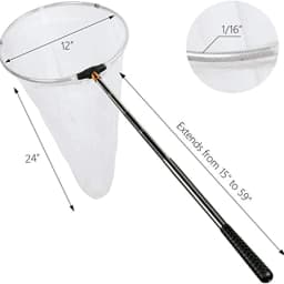 Stainless Steel Fast Folding Hand Nets Beach Retractable Dragonfly Ultra-short Butterfly Insect Net Bag Catching Small Fish