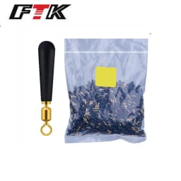 50Pcs Fishing Float Holders Copper Rotation Drift Quick Change Connector Rubber Swivels Silicone Holder Fishing Tools Tackle