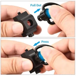 Strap Gun Sling Swivel Buckle Heart Shaped Ring Quick Release Steel Ball Black Qd Ak Adjustable Airsoft Rifle