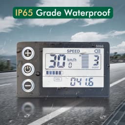 UART2 24V 36V 48V S866 Electric Bike LCD Display Meter E Scooter LCD Panel With USB UART For Mountain Electric Bike Parts (5PIN)