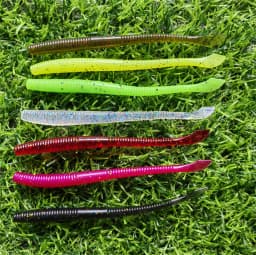 MUKUN 10PCS Stick Soft Bait 10cm 2.3g Silicone Worm Sinking Minnow Swimbait Wobblers Freshwater Bass Pike Soft Fishing Lures