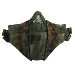 Half Face Metal Steel Airsoft Mask Hunting Tactical Net Mesh Mask CS Protective Halloween Party Half Face Paintball Masks