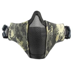 Half Face Metal Steel Airsoft Mask Hunting Tactical Net Mesh Mask CS Protective Halloween Party Half Face Paintball Masks