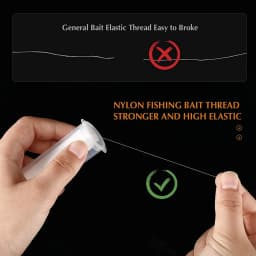 2Pcs Bait Elastic Thread 0.2 mm Length 656 ft Per Spool Stretchy Invisible Fishing Line Clear Fishing Thread