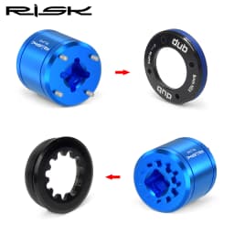 RISK 2 In 1 Bicycle DUB Crankset Cover Removal Tool For XTR M9100 Bottom Bracket Crank Screw Removal Tool 3/8”Ratchet Wrench Set