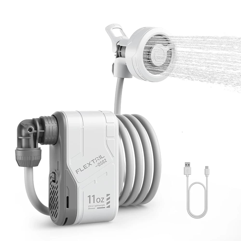 FLEXTAIL MAX SHOWER - Portable Electric Shower Pump IPX7 Waterproof for Outdoor Shower, Car Washing, Dishwashing, Pet Cleaning