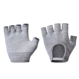 Women Anti-slip Yoga Gloves Cotton Fitness Half Finger Gloves Breathable Outdoor Cycling Bicycle Pilates Sports Fishing Gloves