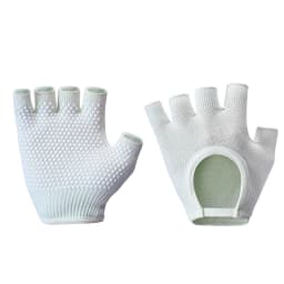 Women Anti-slip Yoga Gloves Cotton Fitness Half Finger Gloves Breathable Outdoor Cycling Bicycle Pilates Sports Fishing Gloves