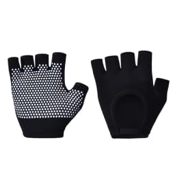 Women Anti-slip Yoga Gloves Cotton Fitness Half Finger Gloves Breathable Outdoor Cycling Bicycle Pilates Sports Fishing Gloves