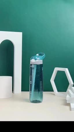 750ml Portable Sports Water Bottle With Straw For Camping Hiking Outdoor Plastic Transparent BPA Free Bottle For Men Drinkware