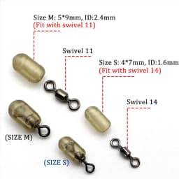 50PCS Accessories for Carp Fishing Swivel Stop Beads Quick Change Spinner Swivel Match Feeder Coarse Fishing Tackle