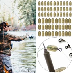 50PCS Accessories for Carp Fishing Swivel Stop Beads Quick Change Spinner Swivel Match Feeder Coarse Fishing Tackle