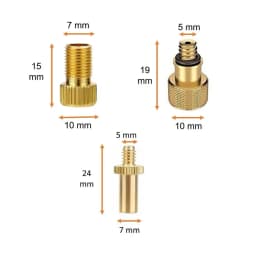 3Pcs/Set Bike Air Pump Valve Adapter French to American Convert Wheel Gas Nozzle Bicycle Valve