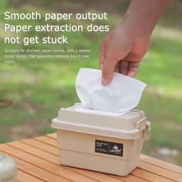 Outdoor Tissue Case Desktop Napkin Paper Storage Box Portable 1.1L Camping Picnic Seasoning Bottle Organizer Sundries Bucket