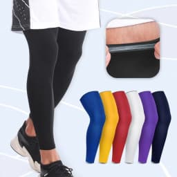 1Pc Full Leg Sleeves Long Compression Leg Sleeve Knee Sleeves Protect Leg, For Man Women Basketball Cycling Football Running