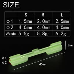 FLYSAND Night Fishing Light Stick Clip ABS Fishing Float Tip Light Holder Luminous Effect Light Stick Clip Card Holder 10PCS/Bag