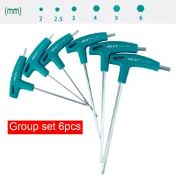 1PCS/6PCS T Handle Hex Allen Key Screws Screwdriver Bike Repair Tools, Bicycle Assembly Wrench 2/2.5/3/4/5/6/8mm Allen Key
