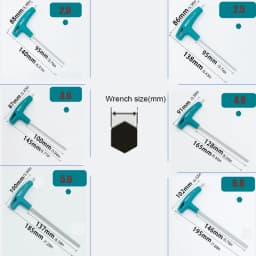 1PCS/6PCS T Handle Hex Allen Key Screws Screwdriver Bike Repair Tools, Bicycle Assembly Wrench 2/2.5/3/4/5/6/8mm Allen Key