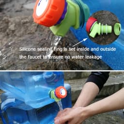 15-5L Capacity Outdoor Water Bucket with Faucet Portable Water Tank for Outdoor Camping Hiking Picnic Water Container