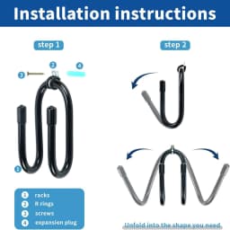 Bow Hanger Display Flexible Archery Rack Bow Wall Mount Holder Wall Hook Stand for Your Bow, Rubber Protection and No Scratches