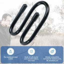 Bow Hanger Display Flexible Archery Rack Bow Wall Mount Holder Wall Hook Stand for Your Bow, Rubber Protection and No Scratches