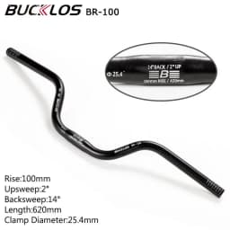 BUCKLOS MTB Handlebar 580/620/720/780MM Bicycle Swallow Handlebar 25.4MM 31.8MM Mountain Bike Handle Bar Aluminum Riser Bar