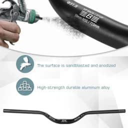 BUCKLOS MTB Handlebar 580/620/720/780MM Bicycle Swallow Handlebar 25.4MM 31.8MM Mountain Bike Handle Bar Aluminum Riser Bar