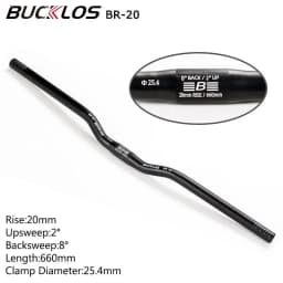 BUCKLOS MTB Handlebar 580/620/720/780MM Bicycle Swallow Handlebar 25.4MM 31.8MM Mountain Bike Handle Bar Aluminum Riser Bar