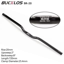 BUCKLOS MTB Handlebar 580/620/720/780MM Bicycle Swallow Handlebar 25.4MM 31.8MM Mountain Bike Handle Bar Aluminum Riser Bar