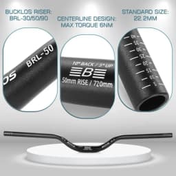 BUCKLOS MTB Handlebar 580/620/720/780MM Bicycle Swallow Handlebar 25.4MM 31.8MM Mountain Bike Handle Bar Aluminum Riser Bar