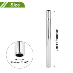 X Autohaux Bike Seat Posts 25.4/27.2/28.6/31.8mm Durable Universal Saddle Post Seat Tube Black Steel Length 200/250/300/350mm