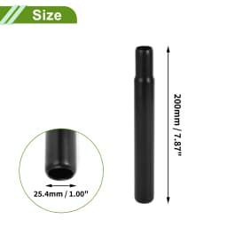 X Autohaux Bike Seat Posts 25.4/27.2/28.6/31.8mm Durable Universal Saddle Post Seat Tube Black Steel Length 200/250/300/350mm