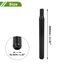 X Autohaux Bike Seat Posts 25.4/27.2/28.6/31.8mm Durable Universal Saddle Post Seat Tube Black Steel Length 200/250/300/350mm
