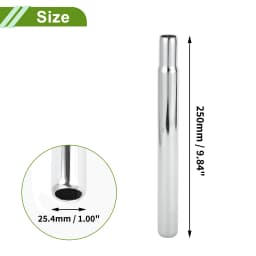 X Autohaux Bike Seat Posts 25.4/27.2/28.6/31.8mm Durable Universal Saddle Post Seat Tube Black Steel Length 200/250/300/350mm