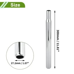 X Autohaux Bike Seat Posts 25.4/27.2/28.6/31.8mm Durable Universal Saddle Post Seat Tube Black Steel Length 200/250/300/350mm